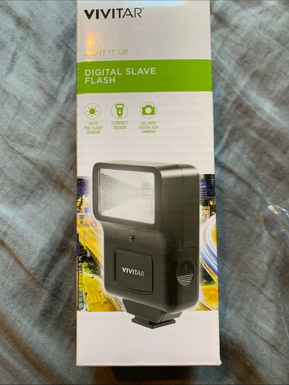 Vivitar Black Digital Slave Flash - Compact On-Camera Speedlight